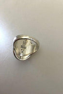 ジョージ ジェンセン スターリング シルバー リング No 46A グリーン アゲート