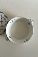 Royal Copenhagen Blaue geriffelte runde Terrine mit Deckel Nr. 658