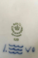 Royal Copenhagen Blauer geriffelter Teller mit halber Spitze Nr. 620