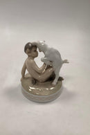 Royal Copenhagen Figur Faun med Gedekid No. 498