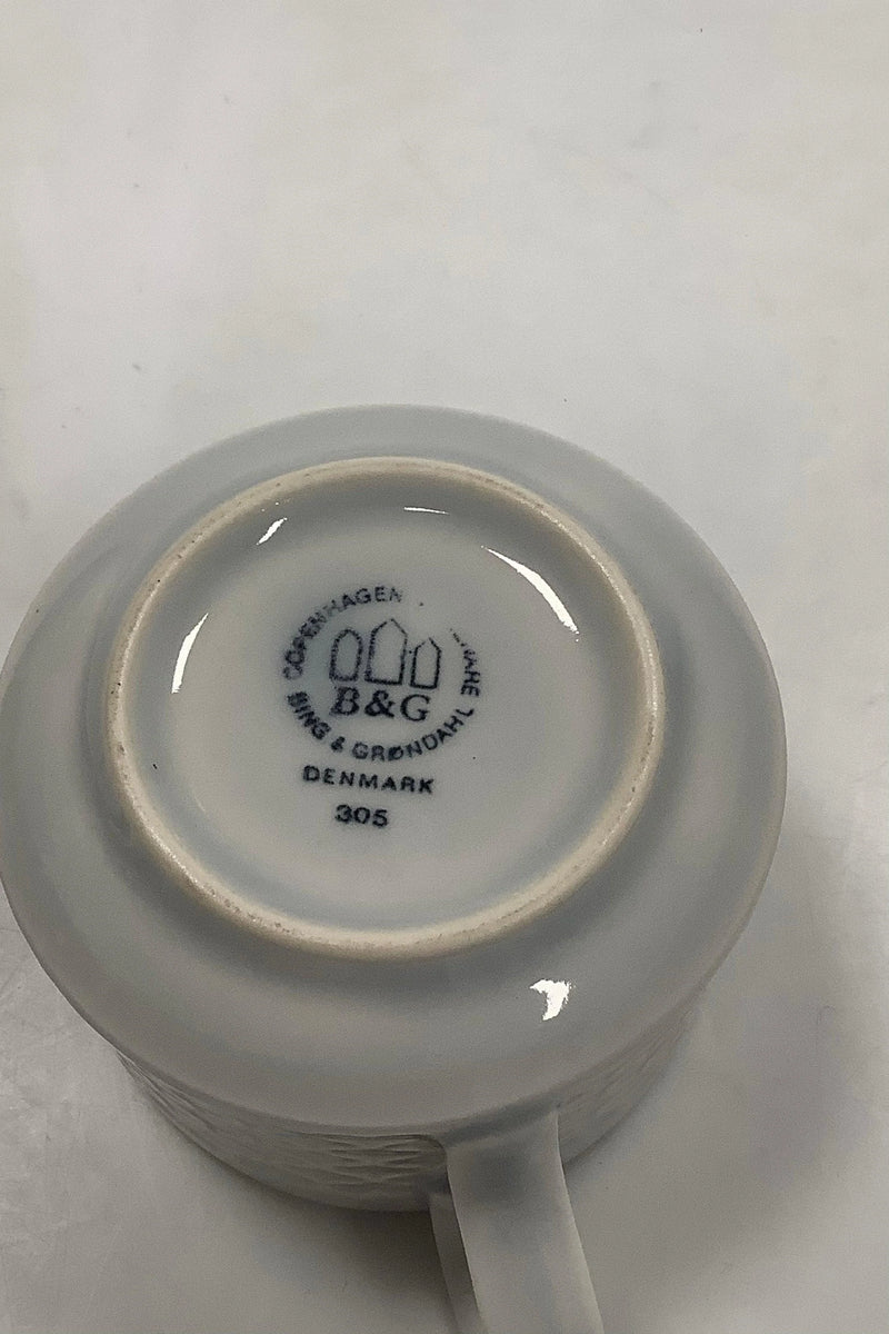 Bing和Grondahl/Kronjyden炻器白色糖果咖啡杯No 305