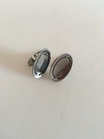 Georg Jensen Sterling Sølv Ovale Manchetknapper No 75A