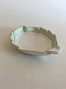 Royal Copenhagen Grøn Svejfet Bladformet Assiette No 1866