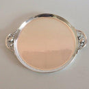 Georg Jensen Sterling Silber Magnolia Rundes Tablett mit Henkel Nr. 2AB