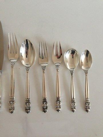 Georg Jensen King Sterling Silber Besteck Set 56 Teile mit alten Briefmarken