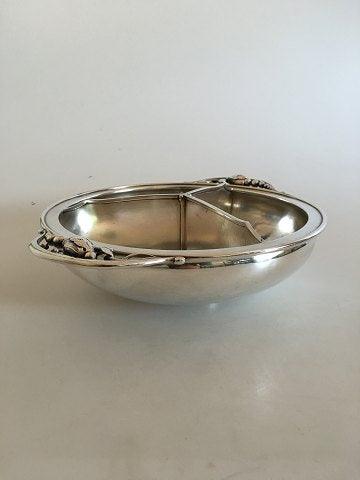 Georg Jensen Sterling Sølv Tredelt Magnolia Skål No 2E