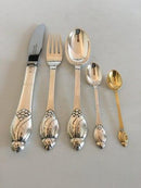 Evald Nielsen Nr. 6 Silberbesteck für 12 Personen 54 Teile.