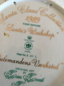Bing and Grondahl Santa Claus Collection 1989 Plate - Santa's Workshop