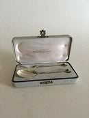 W. & S. Sorensen Golden Crown Sterling Silber Reisebesteck Set. Bestehend aus Zitronengabel und Eierlöffel.