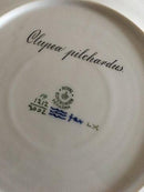 Royal Copenhagen Blå Fisketallerken med Guld No 1212/3002