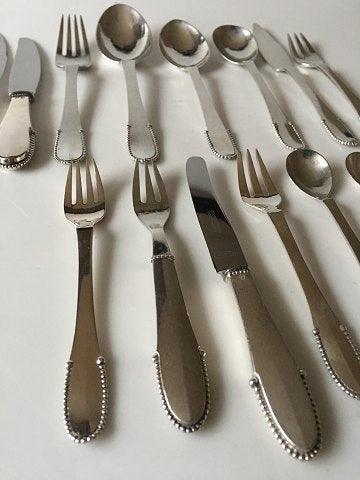 Georg Jensen Sterling Silber Kugelbesteck Set für 4 Pers. 56 Exemplare.