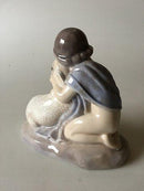 Royal Copenhagen Art Nouveau Figurine Girl with Lamb No 2189