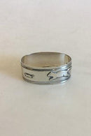 Cohr Silber Serviettenring mit Katze nach Maus