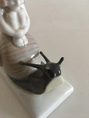 Rosenthal Art Nouveau Figur af Pige og Snegl