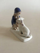 Bing & Grøndahl Figur Pige med Hund No 2163