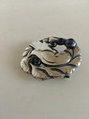 Georg Jensen Sterling Sølv Broche med No 123 Syntetisk Safir