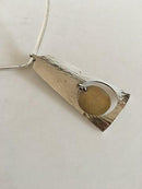 Hans Hansen Sterling Sølv Halsring og Vedhæng