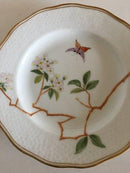 Royal Copenhagen Plate No 166/2031 with Handpainted Flower and Butterfly.