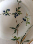 Royal Copenhagen Deep Plate No 166 with Handpainted Flowers and Gold.