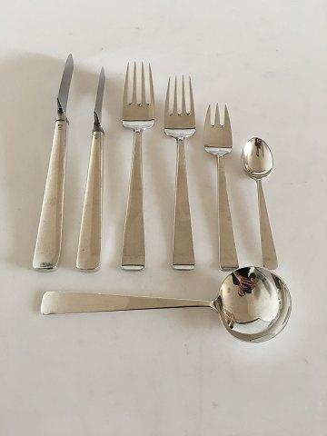 Georg Jensen Sterling Silber Margrethe Besteck Set für 6 Personen 40 Teile