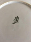 Bing Grondahl Egmont晚餐盘（25号），白色，酒红色边缘，金色线条