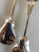 To Mogens Ballin Sølv Skeer Prydet med Blå Sten