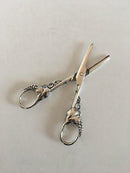 Evald Nielsen No 6 Scissor in All Silver with Grape Ornament.