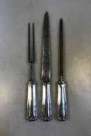 Georg Jensen Sterling Silver and Stainless Steel Old Danish Carving Set No 119/120