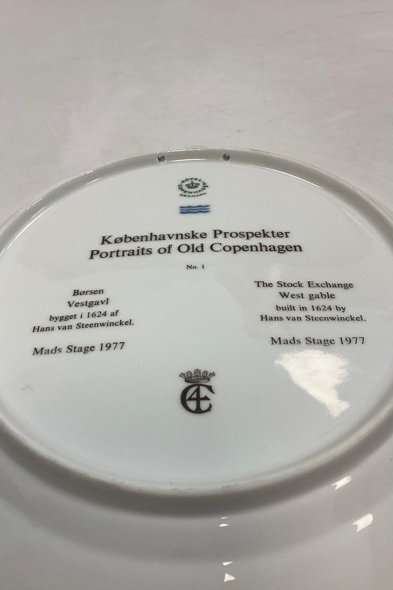 Royal Copenhagen Platte Københavnske Prospekter Børsen No 1