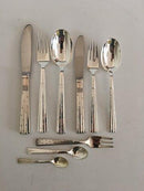 "Champagne" O.V. Mogensen Bestik i Sølv, Sæt til 5 Pers. 45 dele.