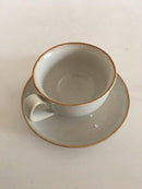 Bing Grondahl 釉面石器 "Coppelia "咖啡杯与碟子 No 305