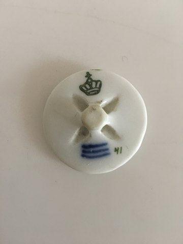 Royal Copenhagen Porcelænsknap med Håndmalet Blomstermotiv