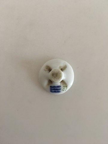 Royal Copenhagen Porcelænsknap med Håndmalet Blomstermotiv