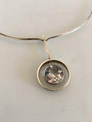 N.E. From Sterling Silver Necklace with Quarts Pendant Piece