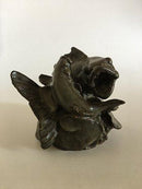 Saxbo Stentøjsfigur med motif af fisk. Designet og signeret af Hugo Liisberg