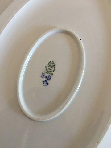 Bing & Grøndahl Jubilæumsstel / Blå Nellike Ovalt Fad