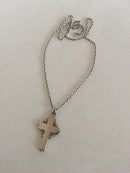 Georg Jensen & Wendel Sterling Sølv Halskæde med Korsvedhæng No 89B