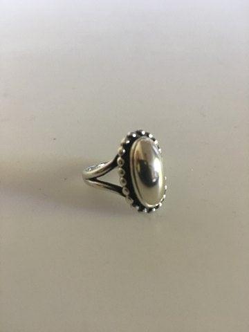 Georg Jensen Sterling Sølv Ring No 9 med Sølvsten