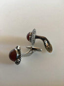Georg Jensen Sterling Silver Cufflinks No 16 with Amber