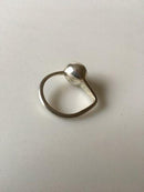 Georg Jensen Sterling Sølv Ring No 341 med Forgyldt Stykke