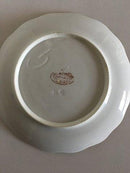 Bing & Grondahl Kagetallerken med Blomsterdecoration och Guldkant