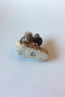 Gudrun Lauesen Stoneware figurine of 2 chickens