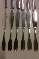 Sæt på 12 Evald Nielsen sølv fiskeknive No 19