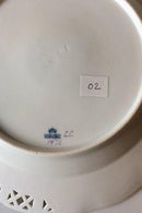 Royal Copenhagen Saksisk Blomst Middags-/Frugttallerken i luksusmodel med gennembrudt kant.