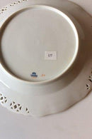 Royal Copenhagen Saksisk Blomst Middags-/Frugttallerken i luksusmodel med gennembrudt kant.