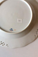 Royal Copenhagen Saksisk Blomst Middags-/Frugttallerken i luksusmodel med gennembrudt kant.