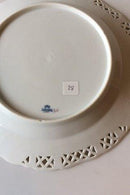 ロイヤルコペンハーゲン サクソンフラワー ディナー/フルーツプレート（リム透かし彫り）ラグジュアリーモデル。