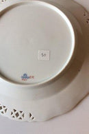 ロイヤルコペンハーゲン サクソンフラワー ディナー/フルーツプレート（リム透かし彫り）ラグジュアリーモデル。