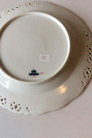Royal Copenhagen Saxon Flower Dinner/Fruchtteller in Luxusausführung mit durchbrochenem Rand.