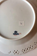 Royal Copenhagen Saksisk Blomst Middags-/Frugttallerken i luksusmodel med gennembrudt kant.